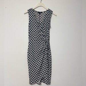 Banana Republic Monochrome Patterned Midi Dress